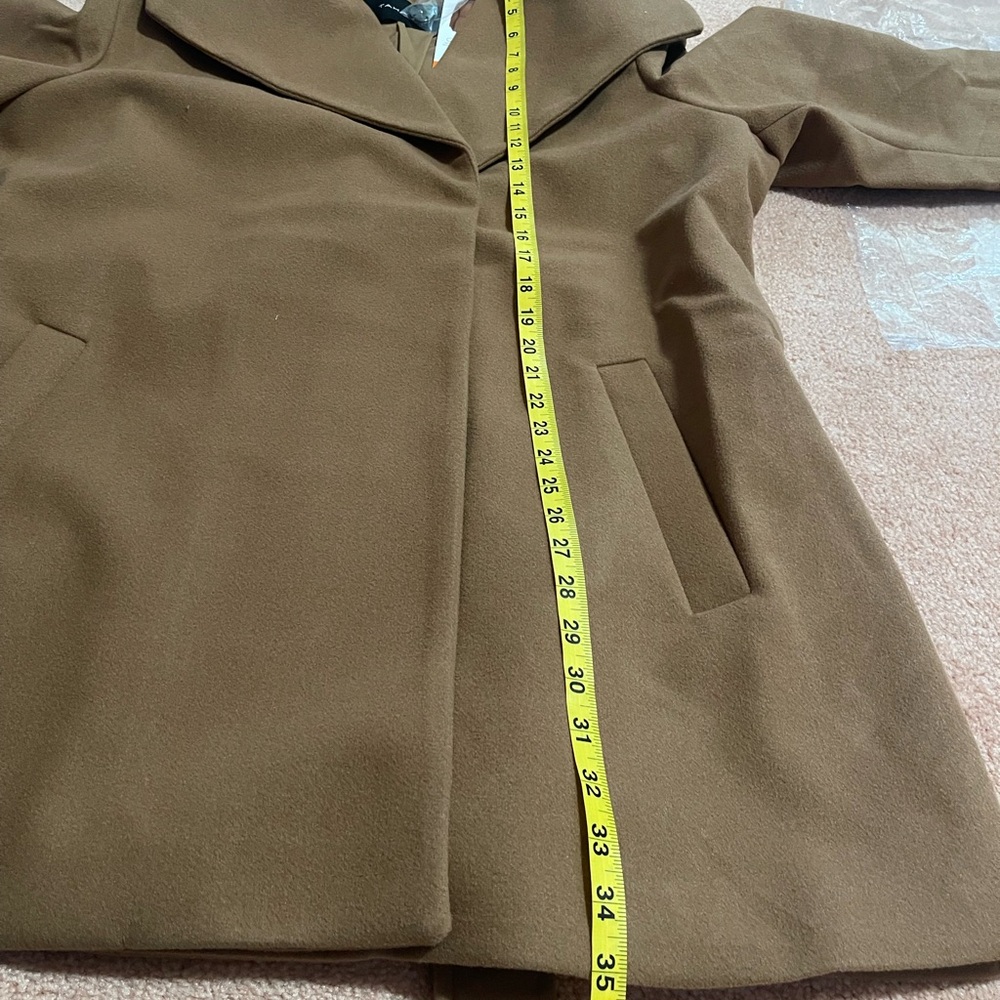 TAHARI Elegant Brown Women's Coat water resistant - Picture 14 of 17